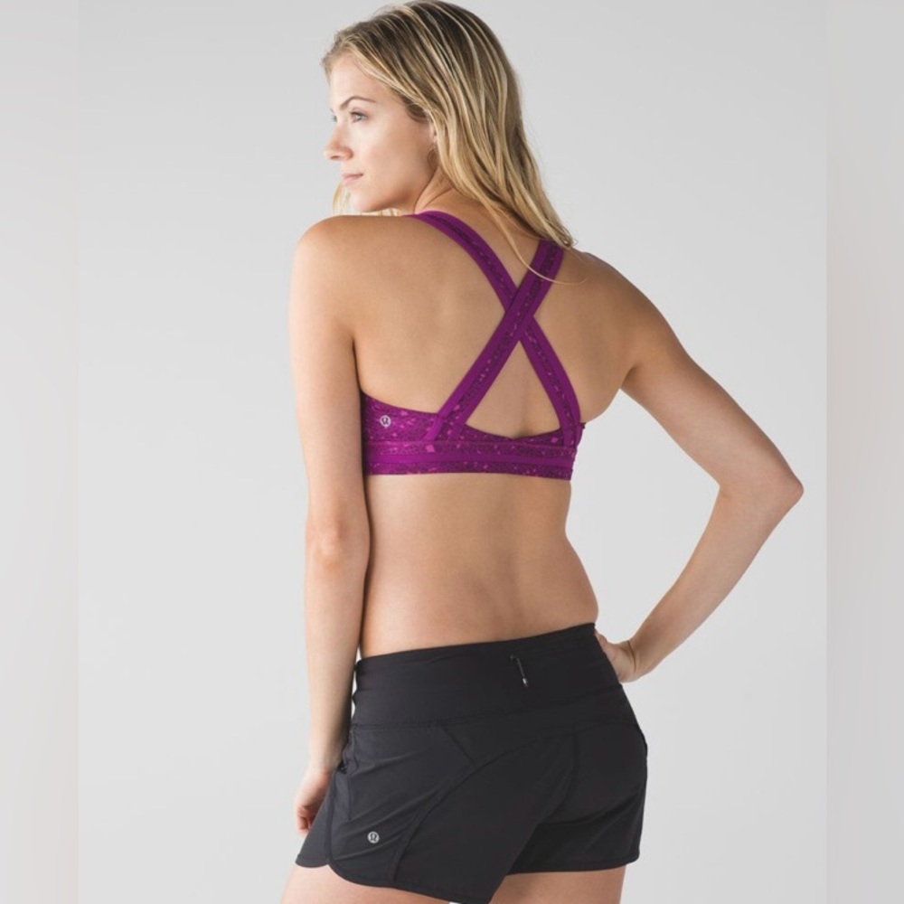 Lululemon Rack Pack Bra Paradise Geo Regal Plum Multi / Regal Plum size 4 - Picture 4 of 10